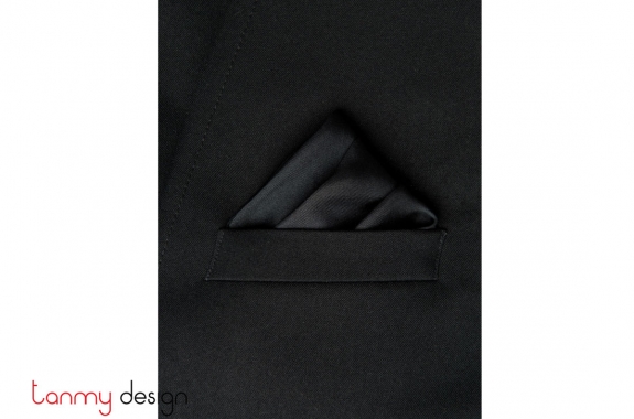 Silk pocket square - BLACK ONYX